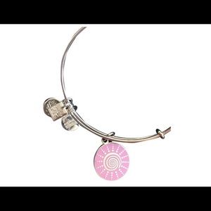 NWT Alex and Ani silver spiral sun bracelet